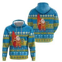 Tuvalu Christmas Zip Hoodie Cute Santa Manuia te Kilisimasi - Polynesian Pride