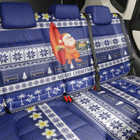 Nauru Christmas Back Car Seat Cover Cute Santa Coat Of Arms Merry Xmas LT14 - Polynesian Pride