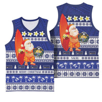 Nauru Christmas Basketball Jersey Cute Santa Coat Of Arms Merry Xmas LT14 - Polynesian Pride