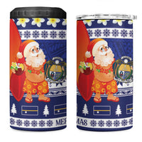 Nauru Christmas 4 in 1 Can Cooler Tumbler Cute Santa Coat Of Arms Merry Xmas LT14 One Size: 16 oz Navy Blue - Polynesian Pride