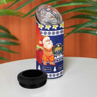 Nauru Christmas 4 in 1 Can Cooler Tumbler Cute Santa Coat Of Arms Merry Xmas LT14 - Polynesian Pride