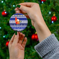 Nauru Christmas Ceramic Ornament Cute Santa Coat Of Arms Merry Xmas - Polynesian Pride