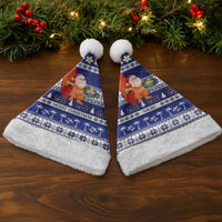 Nauru Christmas Santa Hat Cute Santa Coat Of Arms Merry Xmas - Polynesian Pride
