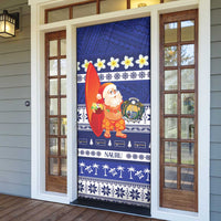 Nauru Christmas Door Cover Cute Santa Coat Of Arms Merry Xmas LT14 - Polynesian Pride