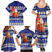 Nauru Christmas Family Matching Summer Maxi Dress and Hawaiian Shirt Cute Santa Coat Of Arms Merry Xmas LT14 - Polynesian Pride