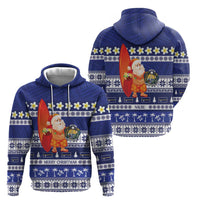 Nauru Christmas Hoodie Cute Santa Coat Of Arms Merry Xmas LT14 - Polynesian Pride