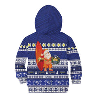 Nauru Christmas Kid Hoodie Cute Santa Coat Of Arms Merry Xmas LT14 - Polynesian Pride