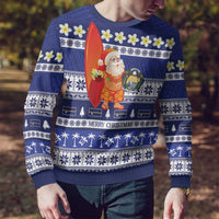 Nauru Christmas Ugly Christmas Sweater Cute Santa Coat Of Arms Merry Xmas LT14 - Polynesian Pride