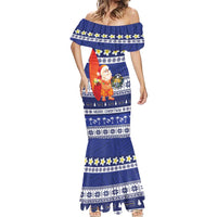 Nauru Christmas Mermaid Dress Cute Santa Coat Of Arms Merry Xmas LT14 - Polynesian Pride