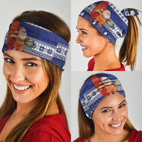 Nauru Christmas Neck Gaiter Cute Santa Coat Of Arms Merry Xmas - Polynesian Pride