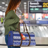 Nauru Christmas Travel Bag Cute Santa Coat Of Arms Merry Xmas LT14 - Polynesian Pride