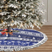 Nauru Christmas Tree Skirt Cute Santa Coat Of Arms Merry Xmas - Polynesian Pride