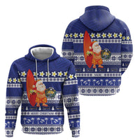 Nauru Christmas Zip Hoodie Cute Santa Coat Of Arms Merry Xmas LT14 - Polynesian Pride