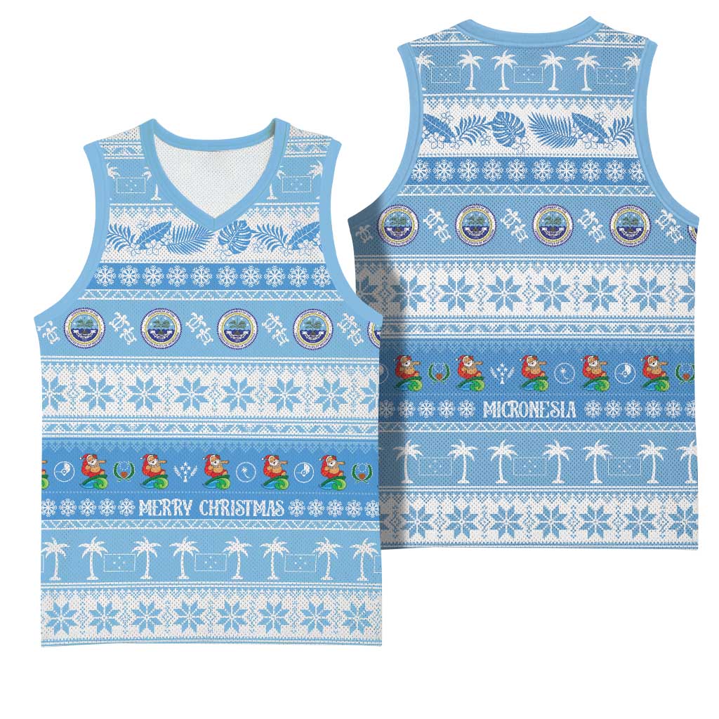 FSM Christmas Basketball Jersey Merry Xmas Federated States of Micronesia LT14 - Polynesian Pride