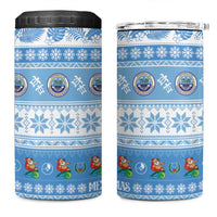 FSM Christmas 4 in 1 Can Cooler Tumbler Merry Xmas Federated States of Micronesia LT14 One Size: 16 oz Blue - Polynesian Pride