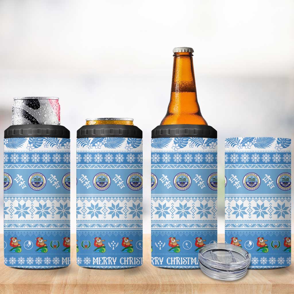 FSM Christmas 4 in 1 Can Cooler Tumbler Merry Xmas Federated States of Micronesia LT14 - Polynesian Pride