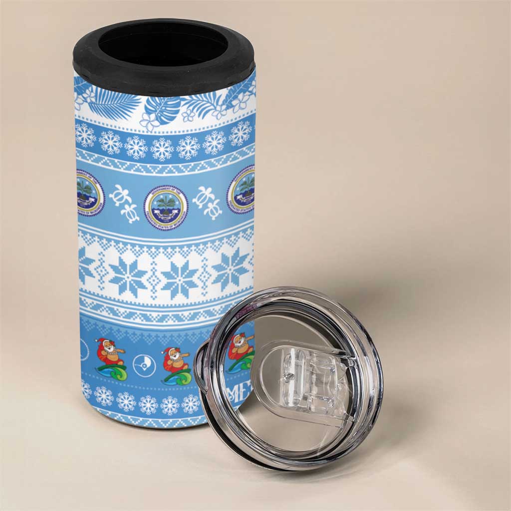 FSM Christmas 4 in 1 Can Cooler Tumbler Merry Xmas Federated States of Micronesia LT14 - Polynesian Pride