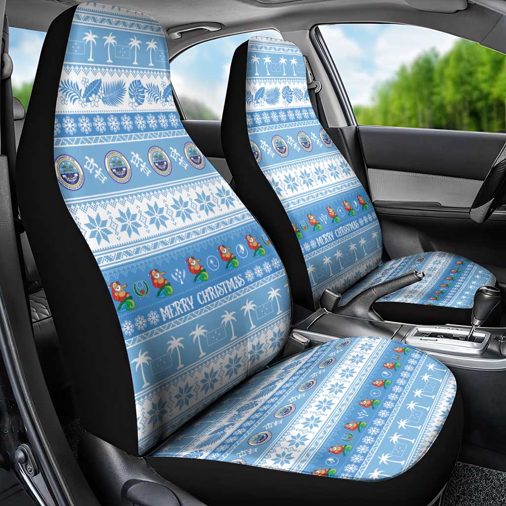 FSM Christmas Car Seat Cover Merry Xmas Federated States of Micronesia LT14 - Polynesian Pride