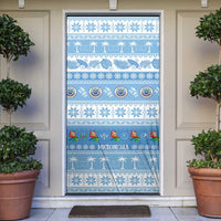 FSM Christmas Door Cover Merry Xmas Federated States of Micronesia LT14 Blue - Polynesian Pride
