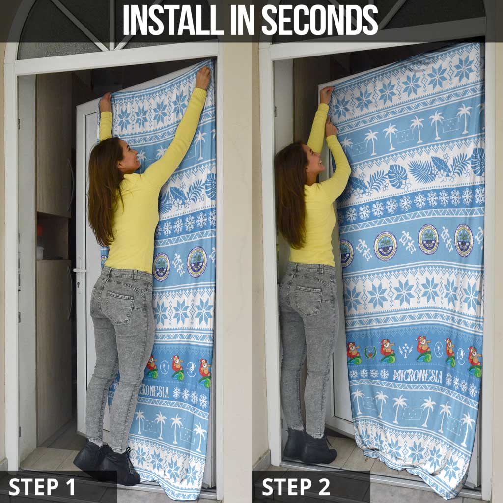FSM Christmas Door Cover Merry Xmas Federated States of Micronesia LT14 - Polynesian Pride