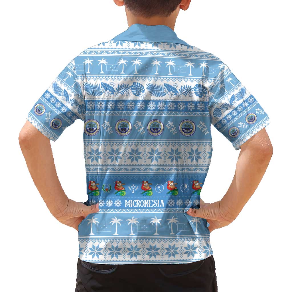 FSM Christmas Family Matching Summer Maxi Dress and Hawaiian Shirt Merry Xmas Federated States of Micronesia LT14 - Polynesian Pride