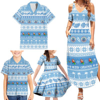 FSM Christmas Family Matching Summer Maxi Dress and Hawaiian Shirt Merry Xmas Federated States of Micronesia LT14 - Polynesian Pride