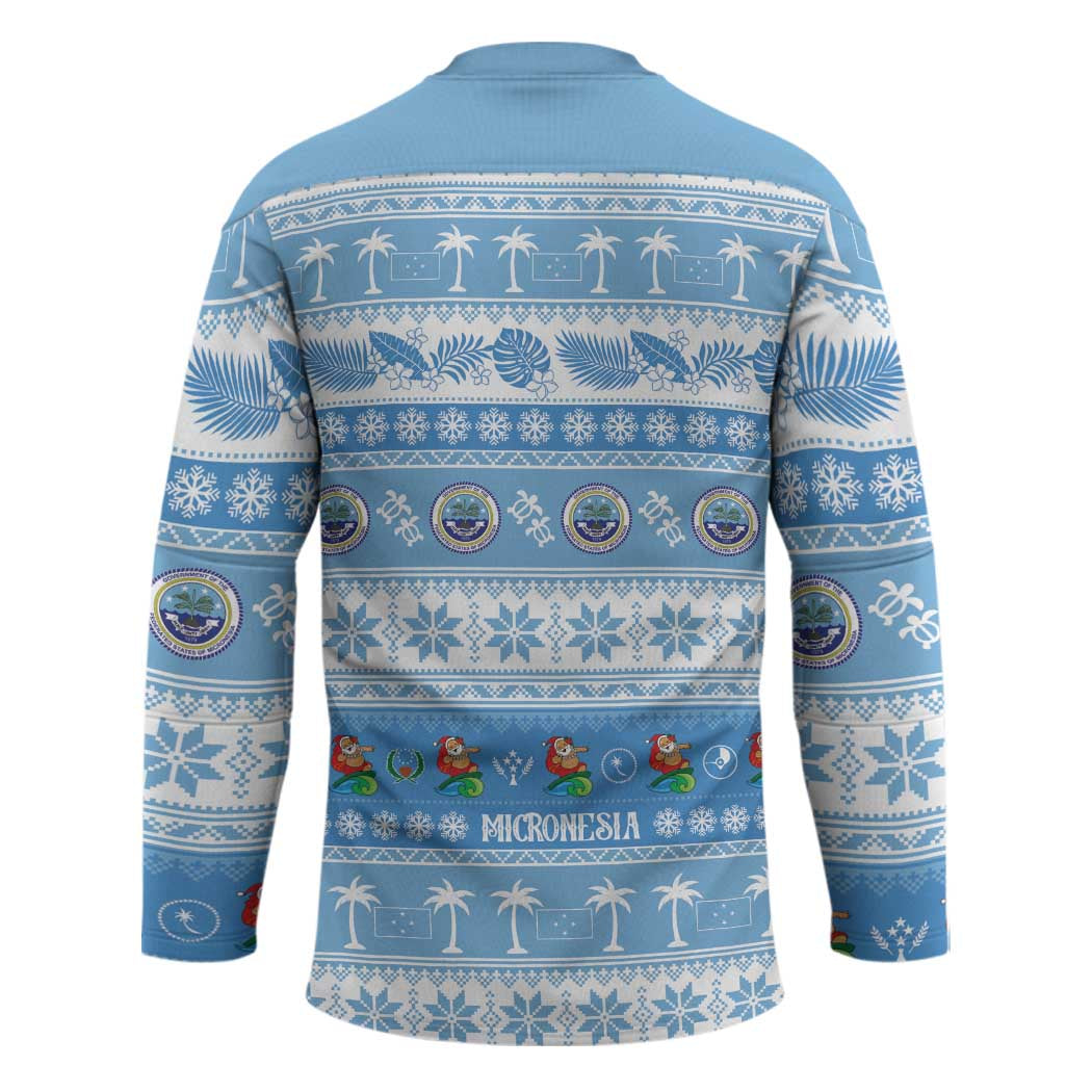 FSM Christmas Hockey Jersey Merry Xmas Federated States of Micronesia LT14 - Polynesian Pride
