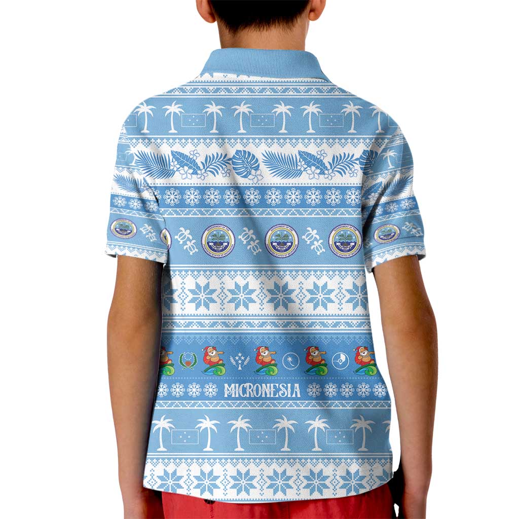 FSM Christmas Kid Polo Shirt Merry Xmas Federated States of Micronesia LT14 - Polynesian Pride