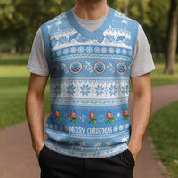 FSM Christmas Knitted V-Neck Vest Merry Xmas Federated States of Micronesia LT14 - Polynesian Pride