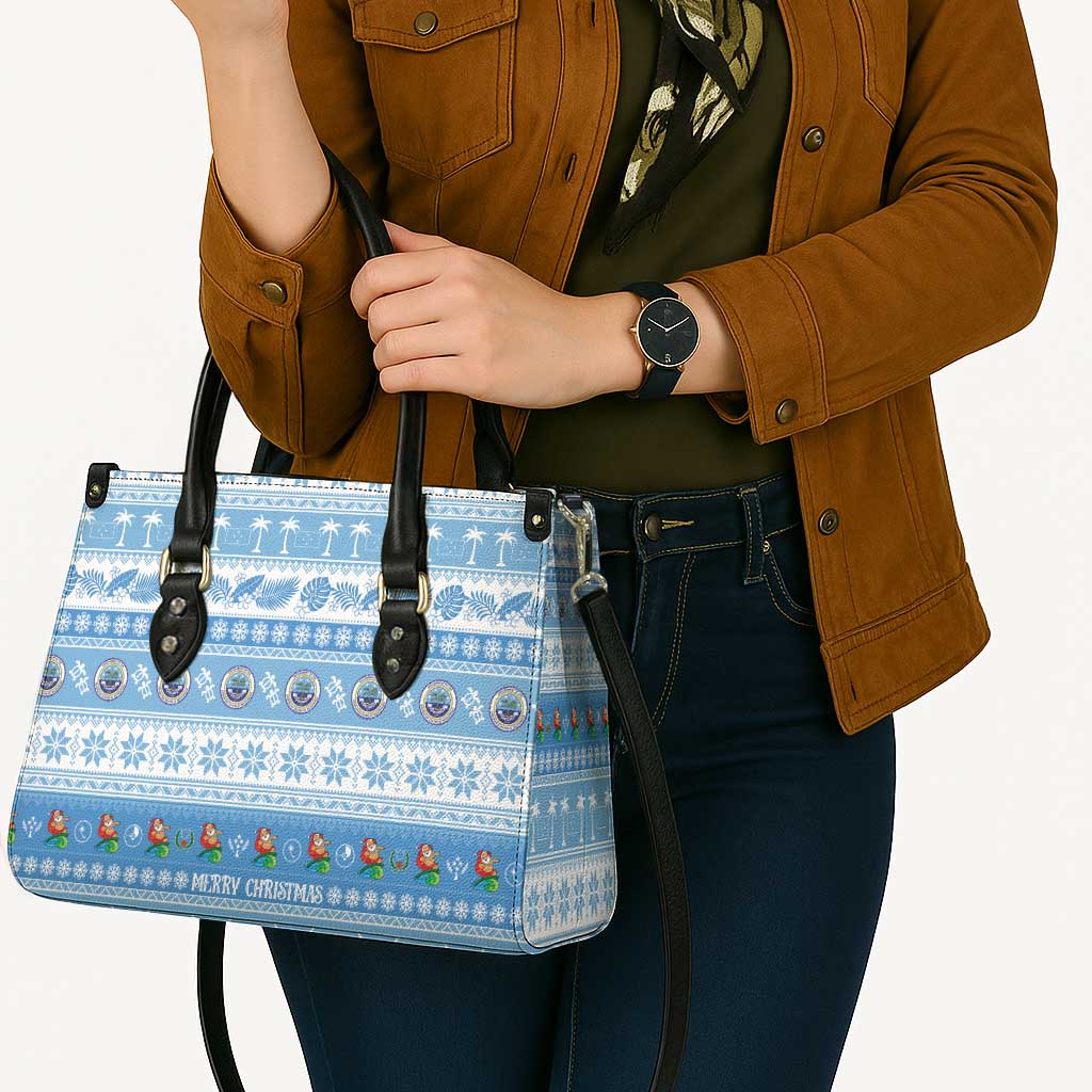 FSM Christmas Leather Bag Merry Xmas Federated States of Micronesia - Polynesian Pride