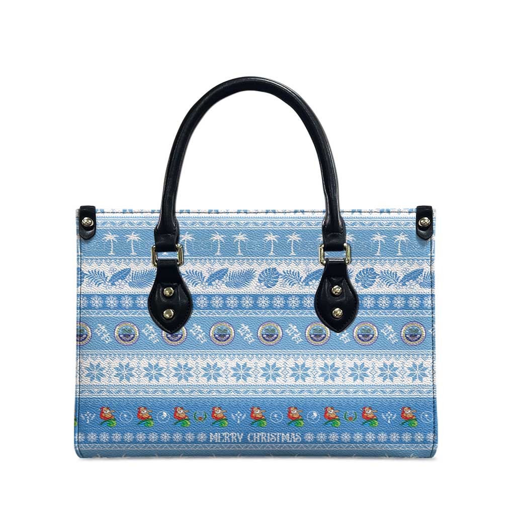 FSM Christmas Leather Bag Merry Xmas Federated States of Micronesia - Polynesian Pride