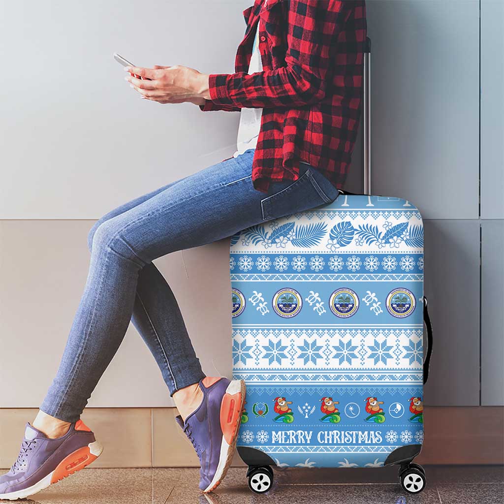 FSM Christmas Luggage Cover Merry Xmas Federated States of Micronesia LT14 - Polynesian Pride