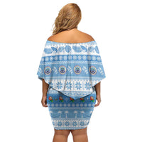 FSM Christmas Off Shoulder Short Dress Merry Xmas Federated States of Micronesia LT14 - Polynesian Pride