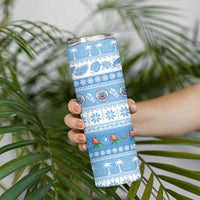 FSM Christmas Skinny Tumbler Merry Xmas Federated States of Micronesia LT14 - Polynesian Pride