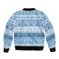 FSM Christmas Sleeve Zip Bomber Jacket Merry Xmas Federated States of Micronesia - Polynesian Pride