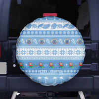 FSM Christmas Spare Tire Cover Merry Xmas Federated States of Micronesia LT14 No hole Blue - Polynesian Pride