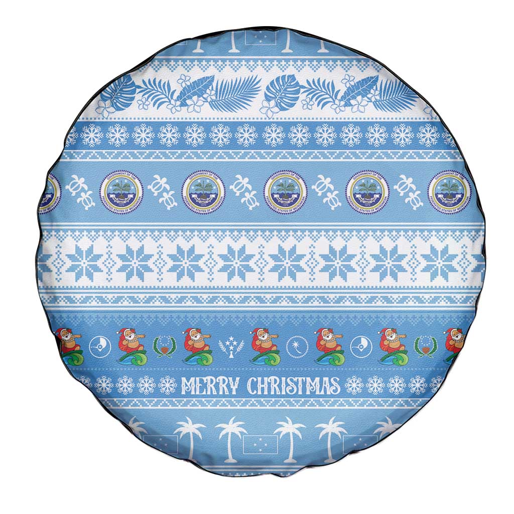 FSM Christmas Spare Tire Cover Merry Xmas Federated States of Micronesia LT14 - Polynesian Pride