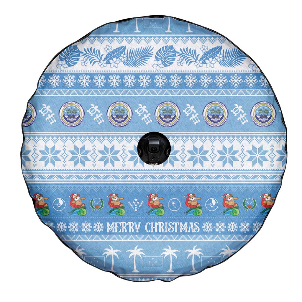FSM Christmas Spare Tire Cover Merry Xmas Federated States of Micronesia LT14 - Polynesian Pride