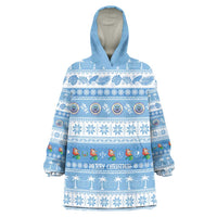 FSM Christmas Wearable Blanket Hoodie Merry Xmas Federated States of Micronesia LT14 One Size Blue - Polynesian Pride