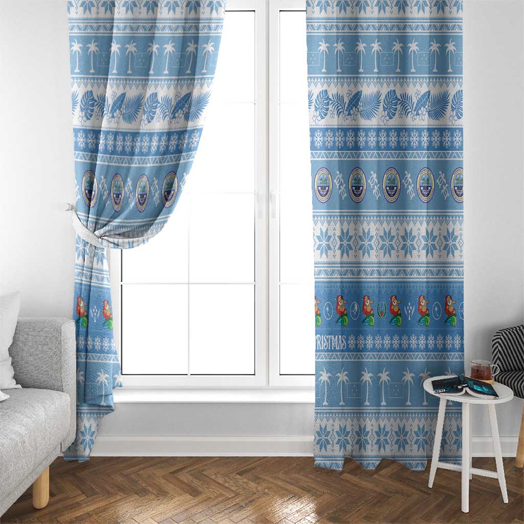 FSM Christmas Window Curtain Merry Xmas Federated States of Micronesia - Polynesian Pride