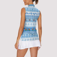 FSM Christmas Women Sleeveless Polo Shirt Merry Xmas Federated States of Micronesia LT14 - Polynesian Pride