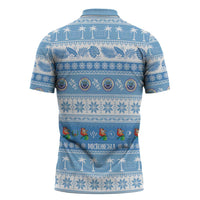 FSM Christmas Zipper Polo Shirt Merry Xmas Federated States of Micronesia LT14 - Polynesian Pride