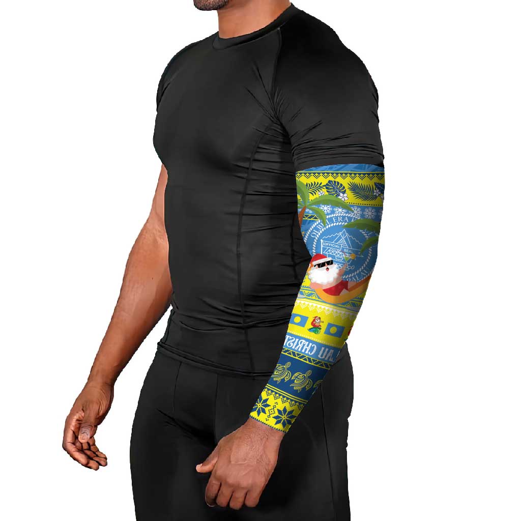 Palau Christmas Arm Sleeves Chilling Santa Ungil Kurismas - Polynesian Pride