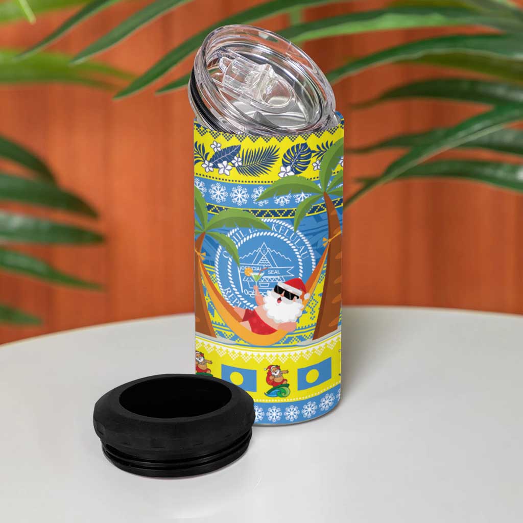 Palau Christmas 4 in 1 Can Cooler Tumbler Chilling Santa Ungil Kurismas - Polynesian Pride