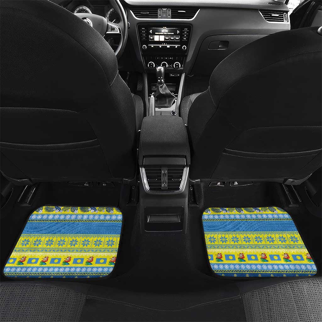 Palau Christmas Car Mats Chilling Santa Ungil Kurismas - Polynesian Pride