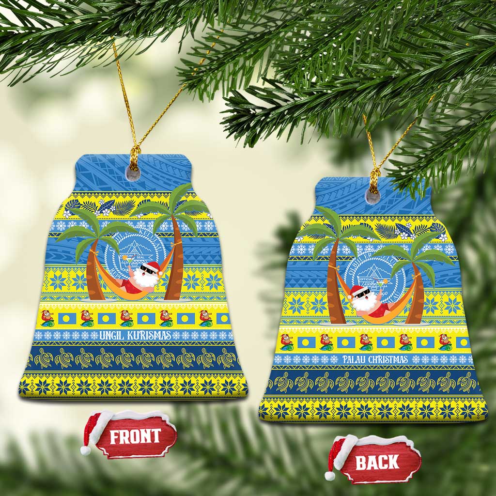 Palau Christmas Ceramic Ornament Chilling Santa Ungil Kurismas - Polynesian Pride