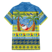 Palau Christmas Family Matching Summer Maxi Dress and Hawaiian Shirt Chilling Santa Ungil Kurismas LT14 - Polynesian Pride