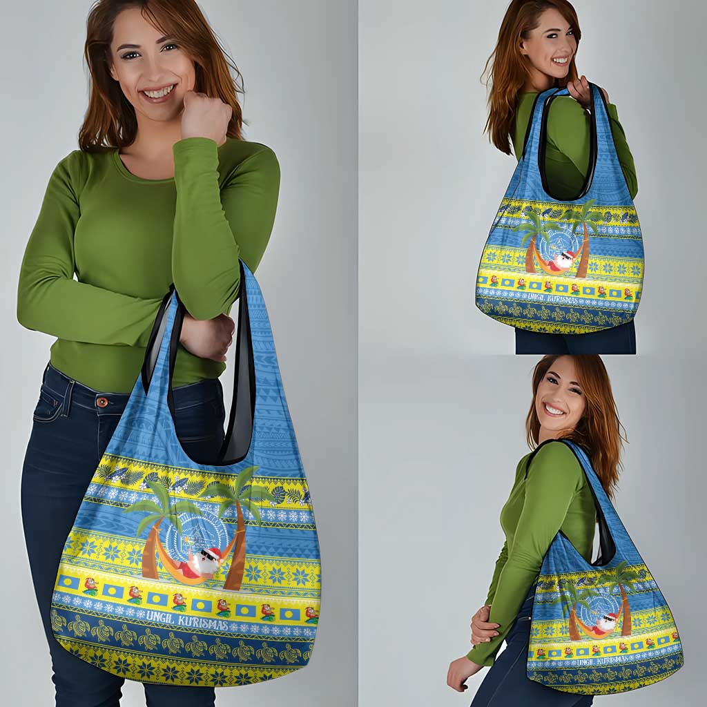 Palau Christmas Grocery Bag Chilling Santa Ungil Kurismas - Polynesian Pride
