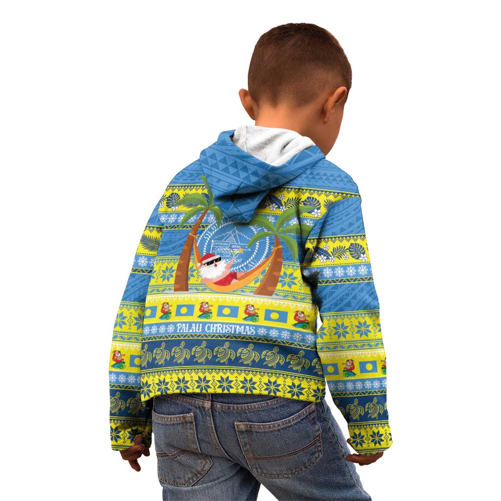 Palau Christmas Kid Hoodie Chilling Santa Ungil Kurismas - Polynesian Pride