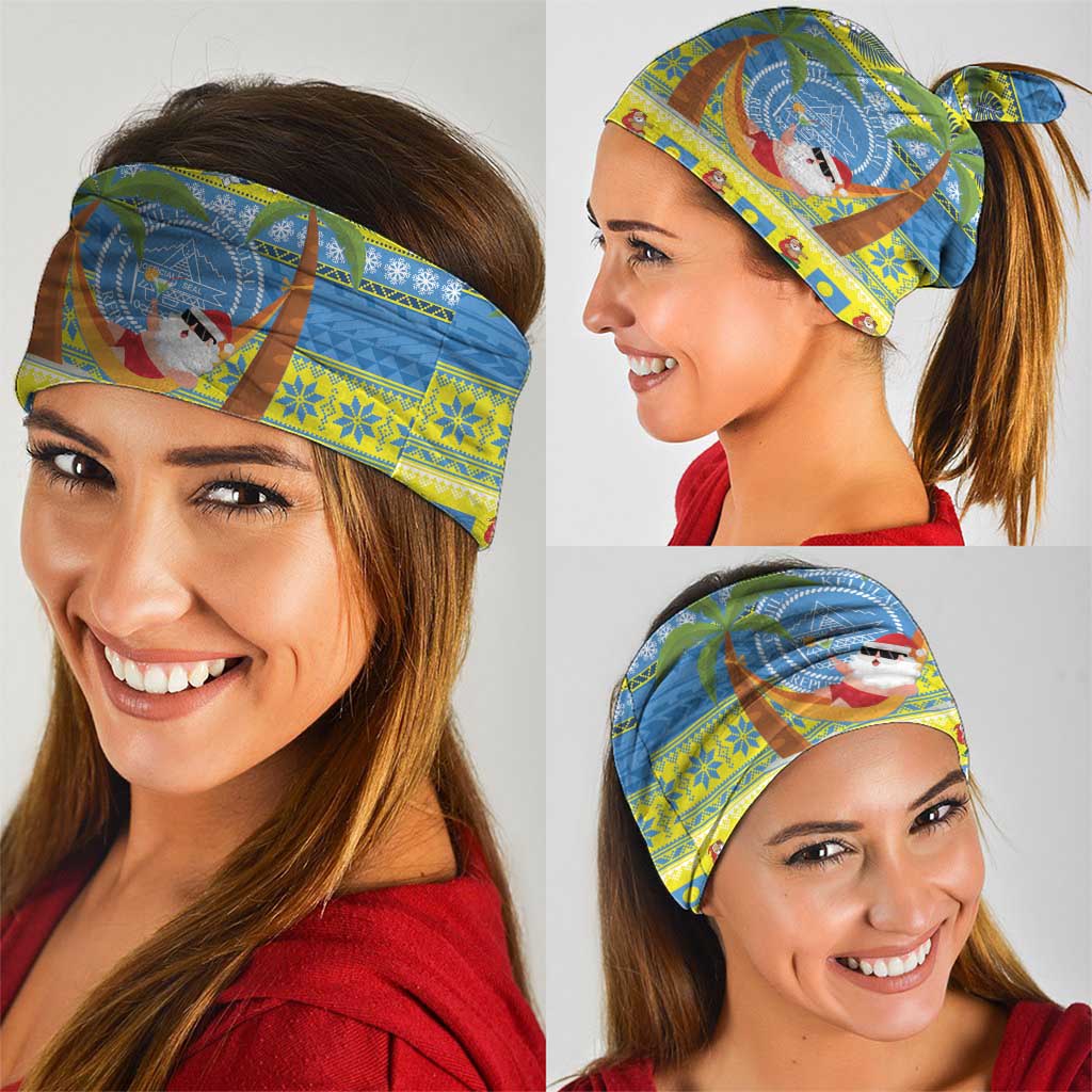 Palau Christmas Neck Gaiter Chilling Santa Ungil Kurismas - Polynesian Pride